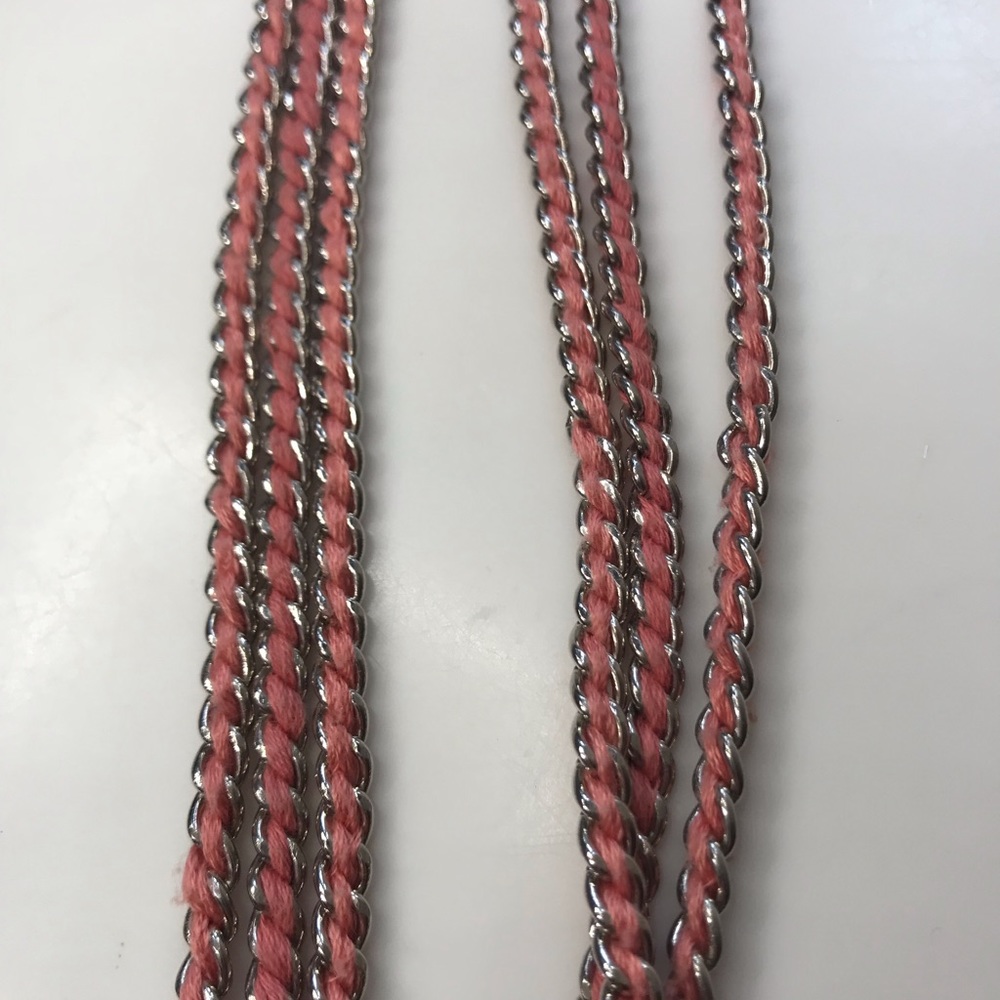 LOFT necklace. Pink and silver